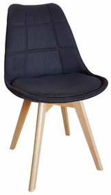 Καρέκλα Bianca Dark Grey 10-0087  56X50X84cm Ξύλο,Ύφασμα
