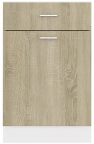 Ντουλάπι με Συρτάρι Sonoma Δρυς 50x46x81,5 εκ. Επεξ. Ξύλο - Καφέ
