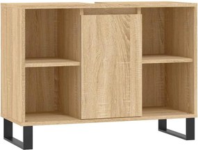 vidaXL Ντουλάπι Μπάνιου Sonoma Δρυς 80 x 33 x 60 εκ. από Επεξεργ. Ξύλο
