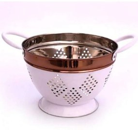 Σουρωτήρι Μεταλλικό 014.KG0316 25x17cm White-Bronze Metal