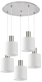 Φωτιστικό Οροφής Πολύφωτο Homelighting 77-8419 Nickel/White