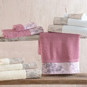 Πετσέτες Aurora Σε Κουτί (Σετ 3τμχ) Pomegranate-Pink Ρυθμός Towels Set 70x140cm 100% Πενιέ Βαμβάκι
