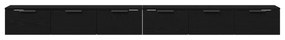 vidaXL Ντουλάπια τοίχου 2 τεμ Μαύρη βελανιδιά 102x30x20 εκ Ξύλο