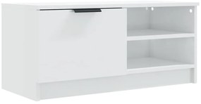 vidaXL Έπιπλο Τηλεόρασης Γυαλ. Λευκό 80x35x36,5 εκ. Επεξεργασμένο Ξύλο