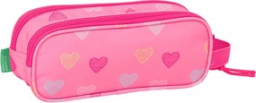 Κασετίνα Benetton Heart Ροζ 21 x 8 x 6 cm