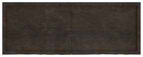 vidaXL Ράφι Τοίχου Σκούρο Καφέ 160x60x(2-4) εκ. Επεξ. Μασίφ Ξύλο Δρυός