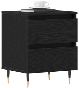vidaXL Κομοδίνο 2 pcs Μαύρη δρυς 40 x 35 x 50 εκ. Επεξεργασμένο ξύλο