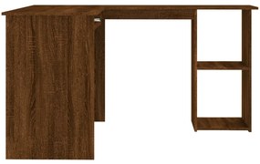 vidaXL Γραφείο Γωνιακό Καφέ Δρυς 120 x 140 x 75 εκ. Επεξεργασμένο Ξύλο