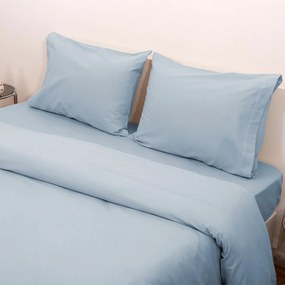 Φανελένια Σεντόνια Υπέρδιπλα (Σετ) Viopros 3100 Γαλάζιο