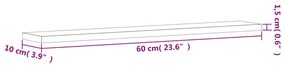 ΡΑΦΙΑ ΤΟΙΧΟΥ 4 ΤΕΜ. ΚΑΠΝΙΣΤΗ ΔΡΥΣ 60X10X1,5 ΕΚ. ΕΠΕΞΕΡΓ. ΞΥΛΟ 838225