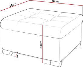 Πουφ Niko-Kyparissi - 70.00Χ68.00Χ41.00cm