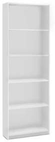 Βιβλιοθήκη μελαμίνης Max Megapap χρώμα λευκό 64x26x182εκ. - 0204086