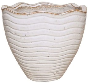 Κασπώ Πήλινο Κύματα 06-00-21271-M Φ40x37cm White-Terracotta Marhome Clay