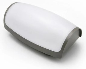 Adeleq LED Απλίκα PC 12W 4000K IP65 Γκρι 21-01216