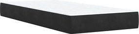 vidaXL Κρεβάτι Boxspring με Στρώμα Μαύρο 80 x 200 εκ. Βελούδινο