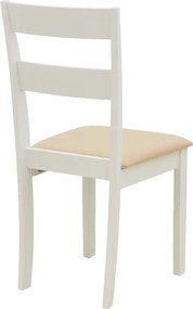 Καρέκλα Dallan pakoworld rubberwood λευκό 40x47.5x89εκ
