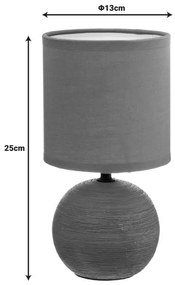 Επιτραπέζιο φωτιστικό PWL-1210 Ε14 κεραμικό σε terracotta απόχρωση Φ13x25εκ 13x13x25 εκ.