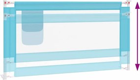 vidaXL Μπάρα Κρεβατιού Προστατευτική Μπλε 160 x 25 εκ. Υφασμάτινη