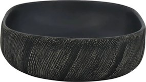 vidaXL Νιπτήρας Οβάλ Μαύρος 59x40x14 εκ. Κεραμικός