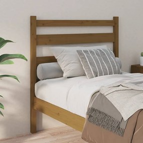 vidaXL Κεφαλάρι Κρεβατιού Καφέ Μελί 106x4x100 εκ. Μασίφ Ξύλο Πεύκου