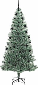 vidaXL Τεχνητό Δέντρο Χριστουγέννων με Χιόνι και Φώτα LED 210 cm