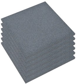 vidaXL Πλάκες Δαπέδου Ασφαλείας 6 τεμ. Γκρι 50 x 50 x 3 εκ. Καουτσούκ