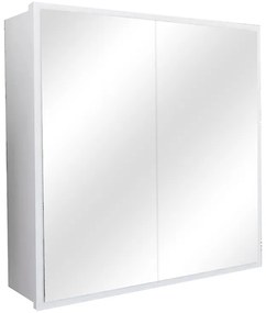 Ντουλάπι μπάνιου με καθρέπτη Poliana pakoworld λευκό 70x17x70εκ