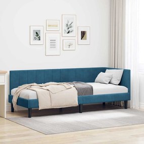 vidaXL Κρεβάτι Γωνίας Μπλε 80 x 200 cm Βελούδο