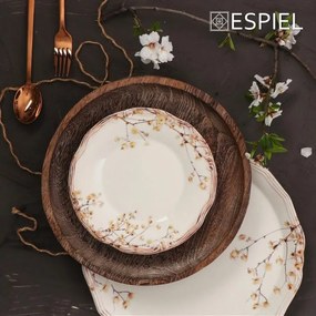 Πιατέλα Σερβιρίσματος από Πορσελάνη Μπεζ Almond με Διάμετρο 33εκ