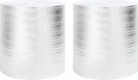 vidaXL Ανακλαστήρας θερμότητας καλοριφέρ 2 pcs Ασημί 25 x 0,5 m