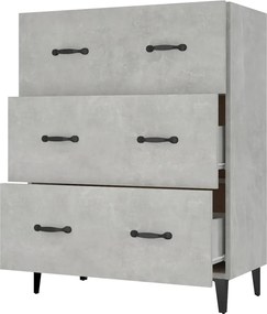 vidaXL Ντουλάπι Γκρι Σκυροδέματος 69,5x34x90 εκ. Επεξεργασμένο Ξύλο