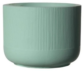 Supergreens Γλάστρα Πήλινη Οβάλ "Petal" Πράσινο Ανοιχτό M 35x35x26 εκ.