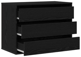 vidaXL Γωνιακό Κουτί Συρταριών Μαύρη Δρυς 80x41x58 εκ Επεξεργασμένο Ξύλο