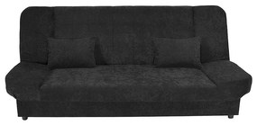 Kαναπές - κρεβάτι Tiko PLUS Megapap τριθέσιος με αποθηκευτικό χώρο και ύφασμα σε μαύρο 200x90x96εκ.