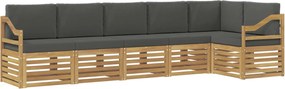 vidaXL Σειρά Καναπέ Εξωτερικού 6 pcs Άσπρο και Ανθρακί