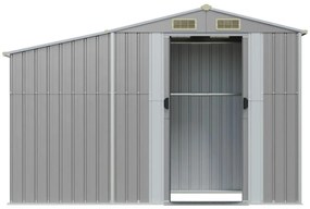 vidaXL Αποθήκη Κήπου Γκρι 277x93x179 εκ. από Γαλβανισμένο Ατσάλι