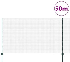 vidaXL Φράχτης με Στήλες. Πράσινο 1.4 x 50 m Ατσάλι