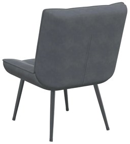 Καρέκλα χαλάρωσης Σκούρο Γκρι 64x74x84 cm Βελούδο - Γκρι