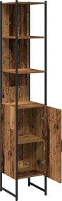 vidaXL Ντουλάπι Μπάνιου με ράφι Παλαιό ξύλο 33 x 33 x 185,5 εκ