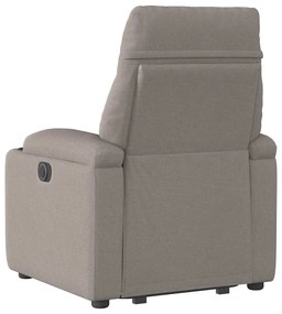 vidaXL Πολυθρόνα Ηλεκτρική Ανακλ.Taupe Υφασμάτινη
