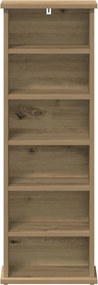 vidaXL Ντουλάπα CD Artisan Δρυς 60 x 17 x 92 εκ. Επεξεργασμένο Ξύλο