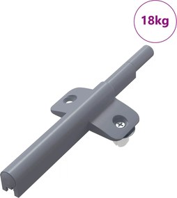vidaXL Μαλακή κλειδαριά 1161 τεμ. Γκρι 125 x 47 x 15 mm PP