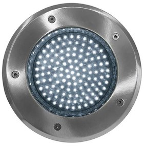 Adeleq Φωτιστικό Ίνοχ 316 Δαπέδου Στρογγυλό 90Led Ψυχρό 3-910890