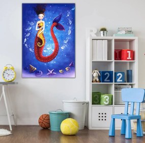 Παιδικός πίνακας σε καμβά με γοργόνα KNV0327 80cm x 120cm
