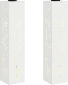 vidaXL Ηλιακό LED Φως Δρόμου 2 pcs Λευκό Κρύο Ρολαρισμένο Χάλυβα