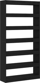 vidaXL Βιβλιοθήκη Μαύρη Δρυς 100 x 30 x 198 εκ. Επεξεργασμένο ξύλο