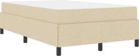 vidaXL Κρεβάτι με ελατήρια Κρεμ 120 x 200 cm ύφασμα