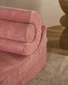 Πολυθρονα Flipster Υφασμα Κοτλε Ροζ