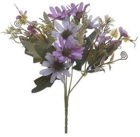 Διακοσμητικό Μπουκέτο 3-85-084-0123 27cm Purple Inart Metal, Fabric