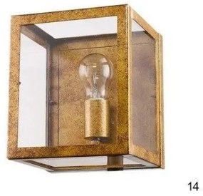 Απλίκα Φωτιστικό Τοίχου E27 40W Μέταλλο-Γυαλί Luma Lighting-114-01016-14-silver-Ασημί 114-01016-14-silver